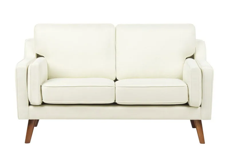 Bertha Sofa 2-personers, Hvid/Lyst træ