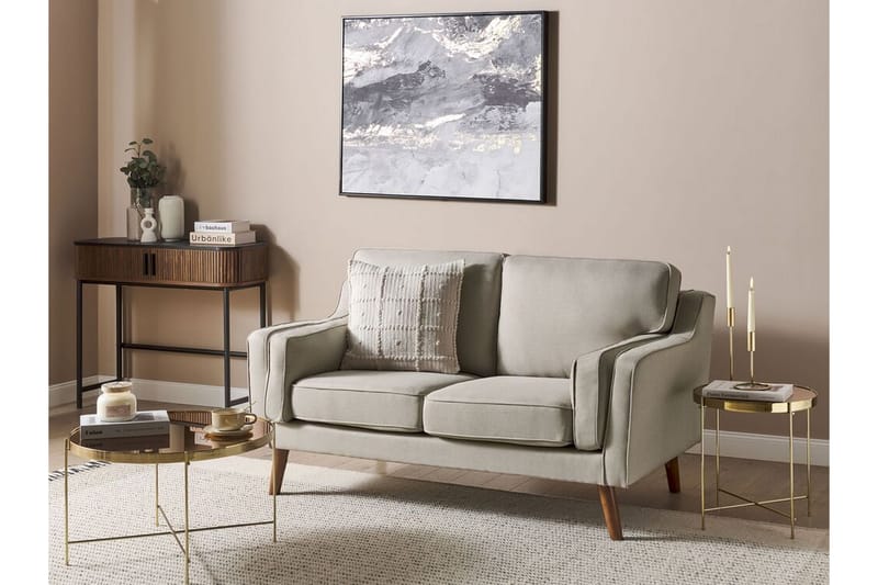 Bertha Sofa 2-personers - Beige/Mørkt træ - Møbler - Sofaer - 2 personers sofa