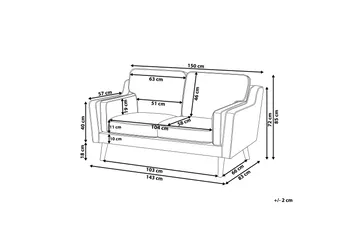 Bertha Sofa 2-personers - Hvid/Lyst træ - Møbler - Sofaer - 2 personers sofa