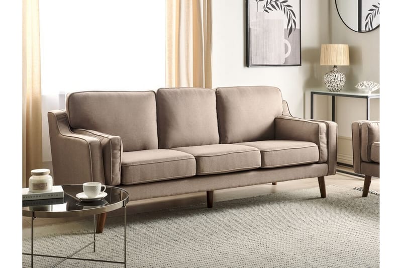 Bertha Sofa 3-personers - Brun/Lyst træ - Møbler - Sofaer - 3 personers sofa