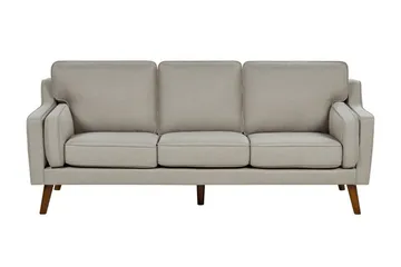 Bertha Sofa 3-personers - Beige/Mørkt træ - Møbler - Sofaer - 3 personers sofa