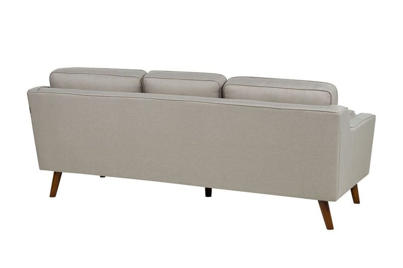 Bertha Sofa 3-personers - Beige/Mørkt træ - Møbler - Sofaer - 3 personers sofa