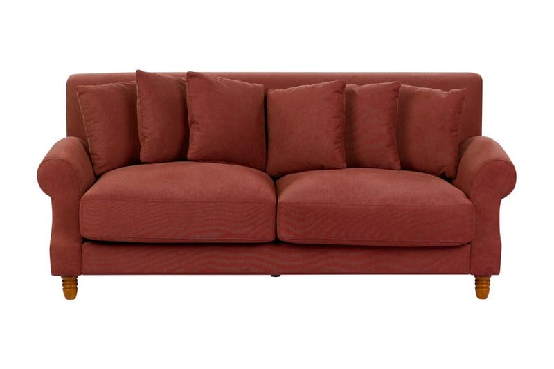 Bijan Sofa 2-personers - Rød/Mørkt træ - Møbler - Sofaer - 2 personers sofa