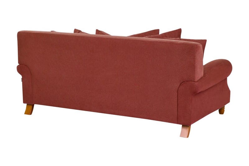 Bijan Sofa 2-personers - Rød/Mørkt træ - Møbler - Sofaer - 2 personers sofa