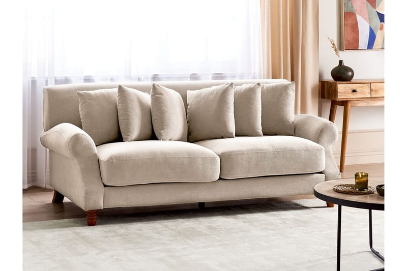 Bijan Sofa 2-personers - Beige/Mørkt træ - Møbler - Sofaer - 2 personers sofa