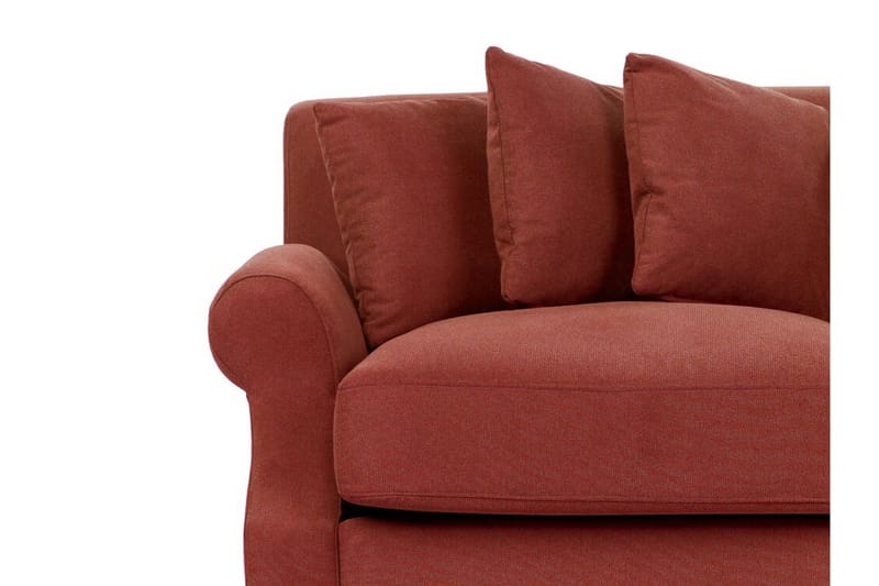 Bijan Sofa 3-personers - Rød/Mørkt træ - Møbler - Sofaer - 3 personers sofa
