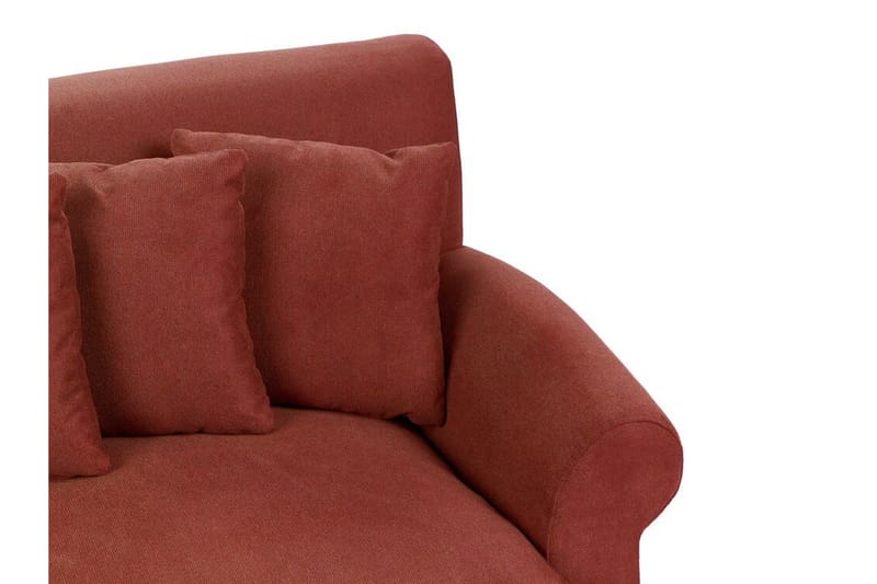 Bijan Sofa 3-personers - Rød/Mørkt træ - Møbler - Sofaer - 3 personers sofa