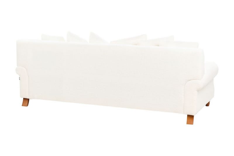 Bijan Sofa 3-personers - Hvid/Mørkt træ - Møbler - Sofaer - 3 personers sofa