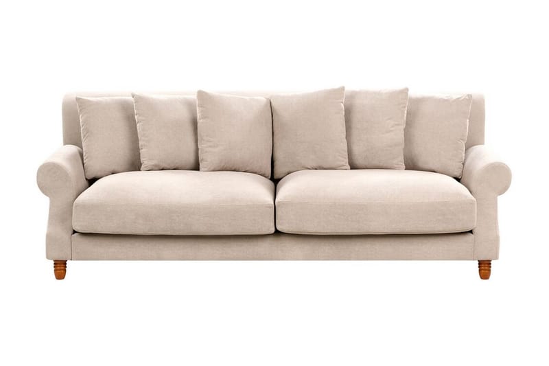 Bijan Sofa 3-personers - Beige/Mørkt træ - Møbler - Sofaer - 3 personers sofa