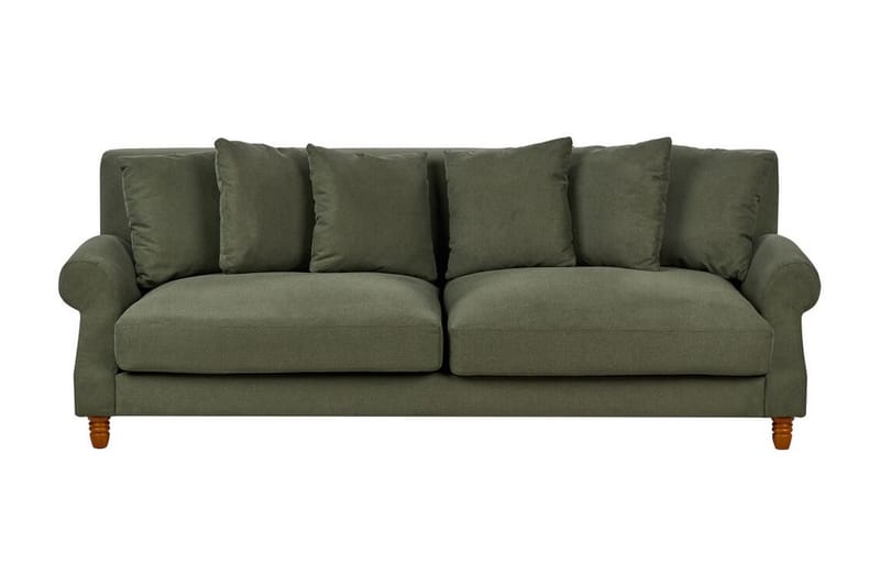 Bijan Sofa 3-personers, Grøn/Mørkt træ