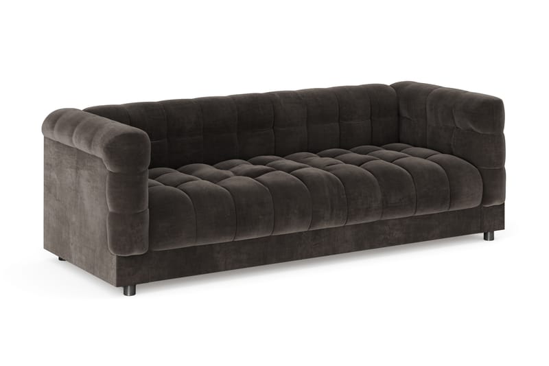 Billsta 3-personers Sofa - Mørkegrå - Møbler - Sofaer - Velour sofaer