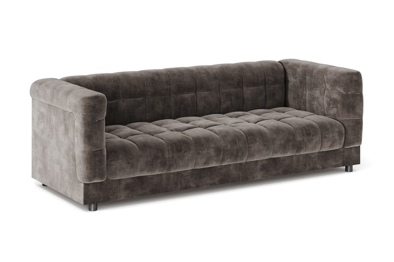 Billsta 3-personers Sofa - Mørkegrå - Møbler - Sofaer - Velour sofaer
