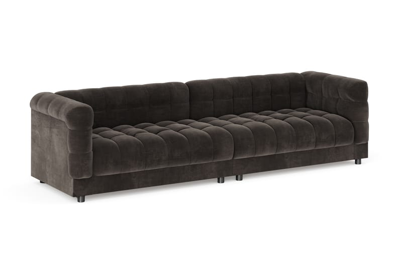 Billsta 4-personers Sofa - Mørkegrå - Møbler - Sofaer - Velour sofaer
