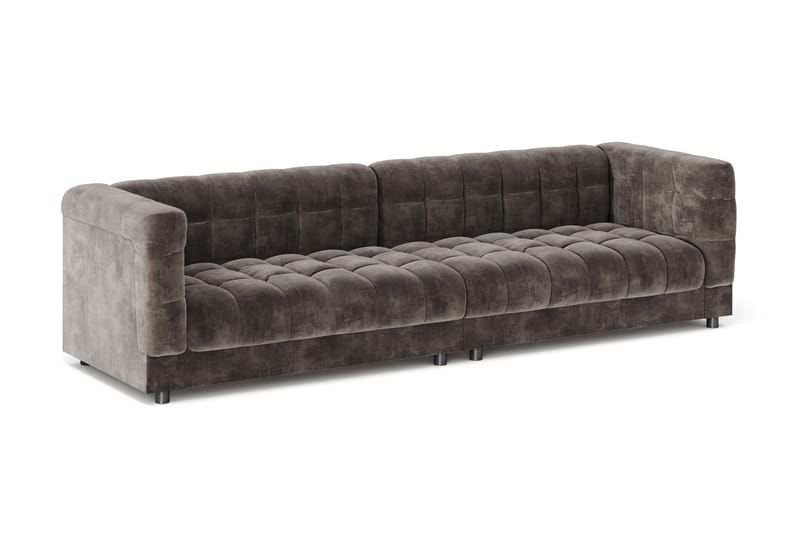 Billsta 4-personers Sofa - Mørkegrå - Møbler - Sofaer - Velour sofaer