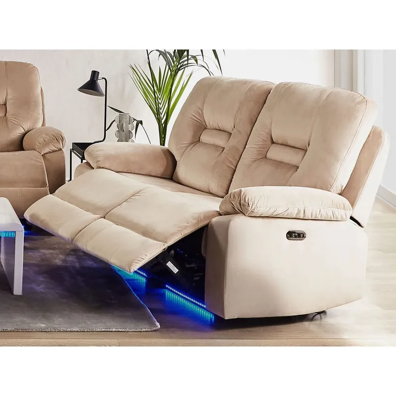 2-personers sofa Rovik - Beige - Møbler - Sofaer - Recliner sofaer - 2 personers biografsofa & reclinersofa