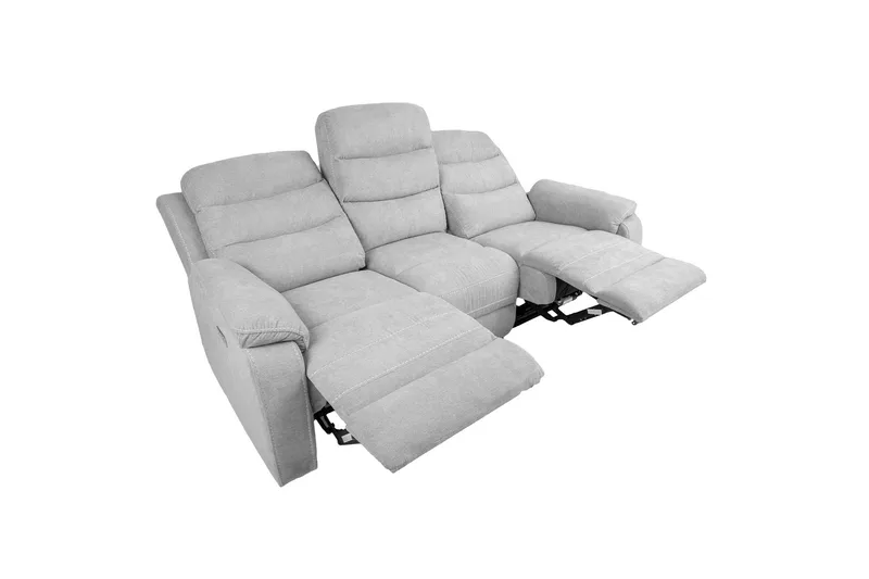 Mimi Reclinersofa 3-personer Lysegrå - Møbler - Sofaer - Recliner sofaer - 3 personers biograsofa & reclinersofa