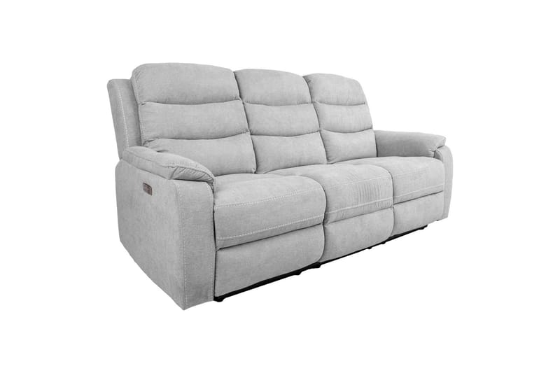 Mimi Reclinersofa 3-personer Lysegrå - Møbler - Sofaer - Recliner sofaer - 3 personers biograsofa & reclinersofa