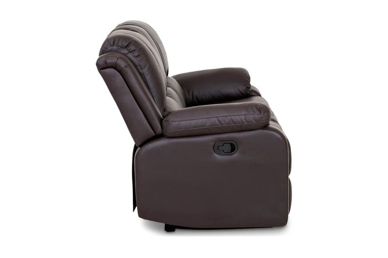 Norbo Reclinersofa 3-personers Kunstlæder - Brun - Møbler - Sofaer - Recliner sofaer - 3 personers biograsofa & reclinersofa