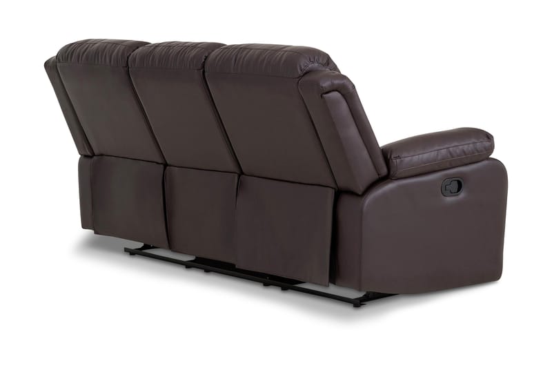 Norbo Reclinersofa 3-personers Kunstlæder - Brun - Møbler - Sofaer - Recliner sofaer - 3 personers biograsofa & reclinersofa