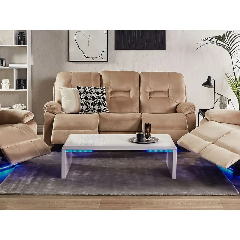 3-personers sofa Rovik - Beige - Møbler - Sofaer - Recliner sofaer - 3 personers biograsofa & reclinersofa
