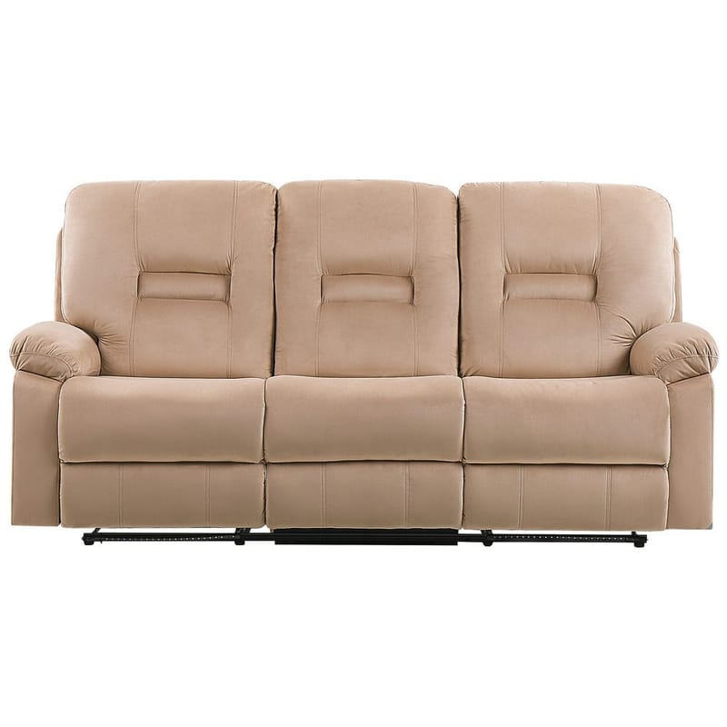 3-personers sofa Rovik - Beige - Møbler - Sofaer - Recliner sofaer - 3 personers biograsofa & reclinersofa