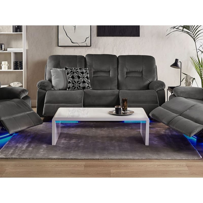 3-personers sofa Bergen - Grå - Møbler - Sofaer - Recliner sofaer - 3 personers biograsofa & reclinersofa