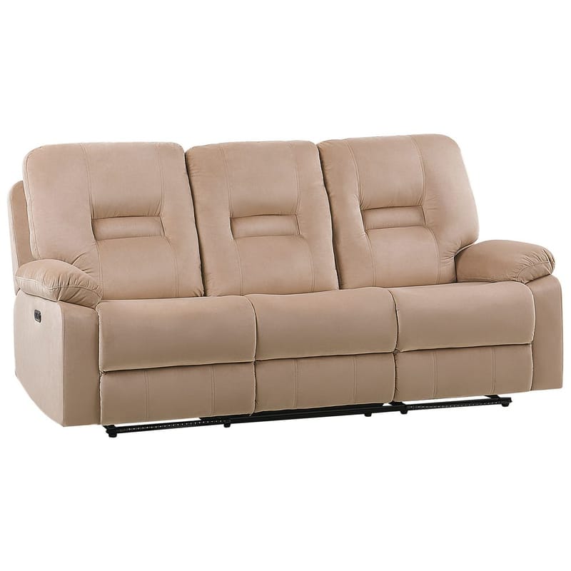 3-personers sofa Bergen - Beige - Møbler - Sofaer - Recliner sofaer - 3 personers biograsofa & reclinersofa