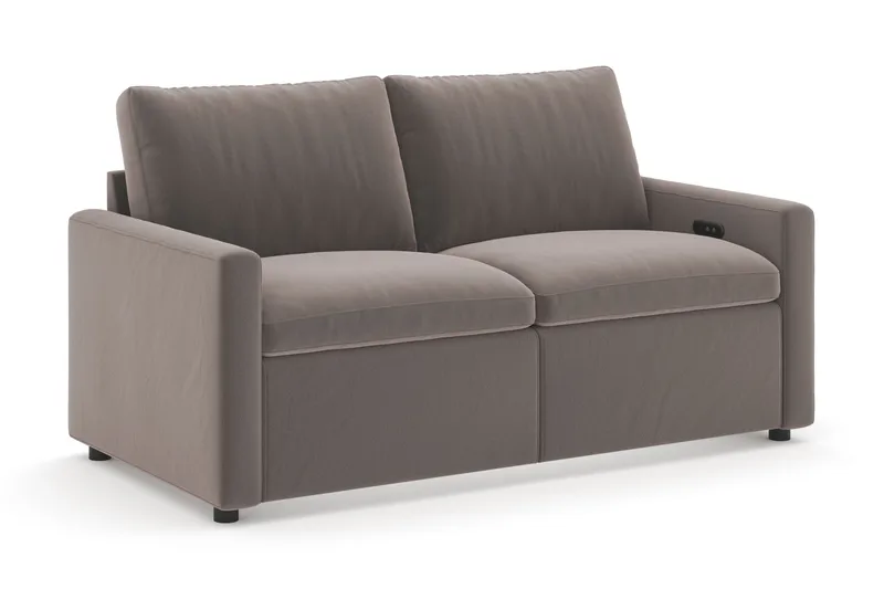 Barsele 2-personers Elektrisk Reclinersofa - Brun - Møbler - Sofaer - Recliner sofaer - 2 personers biografsofa & reclinersofa