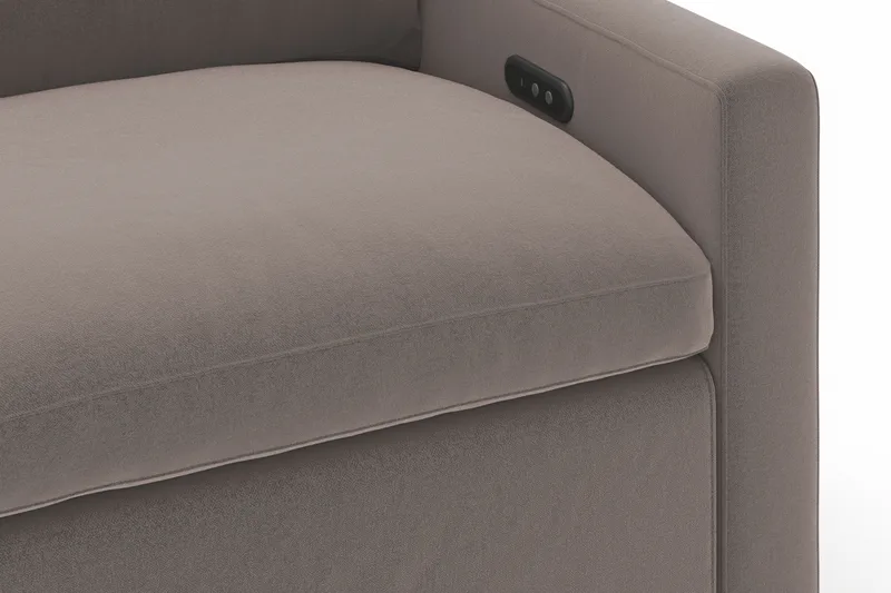 Barsele 3-personers Elektrisk Reclinersofa - Brun - Møbler - Sofaer - Recliner sofaer - 3 personers biograsofa & reclinersofa