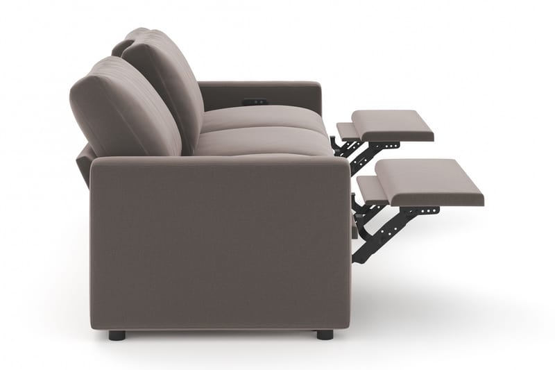 Barsele 3-personers Elektrisk Reclinersofa - Brun - Møbler - Sofaer - Recliner sofaer - 3 personers biograsofa & reclinersofa