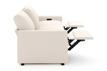 Barsele 3-personers Elektrisk Reclinersofa - Beige - Møbler - Sofaer - Recliner sofaer - 3 personers biograsofa & reclinersofa