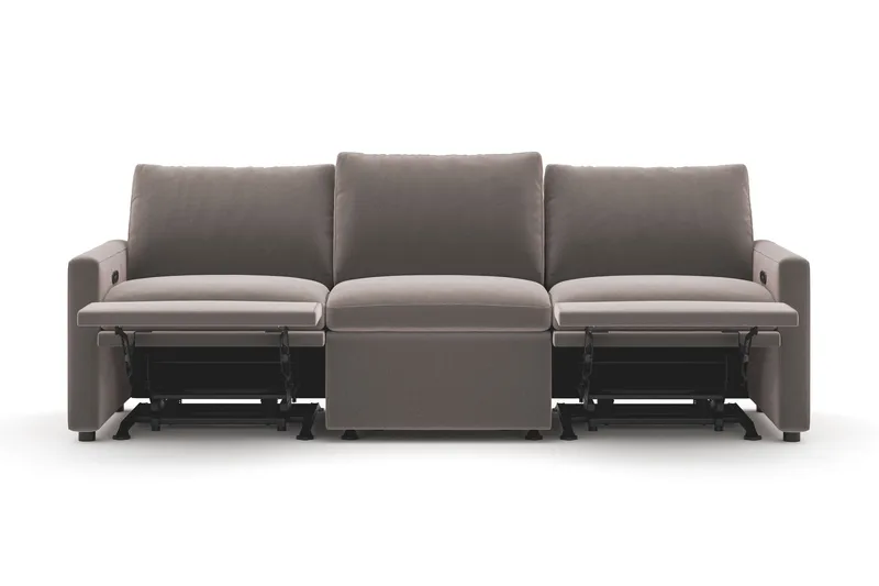 Barsele 3-personers Elektrisk Reclinersofa - Brun - Møbler - Sofaer - Recliner sofaer - 3 personers biograsofa & reclinersofa