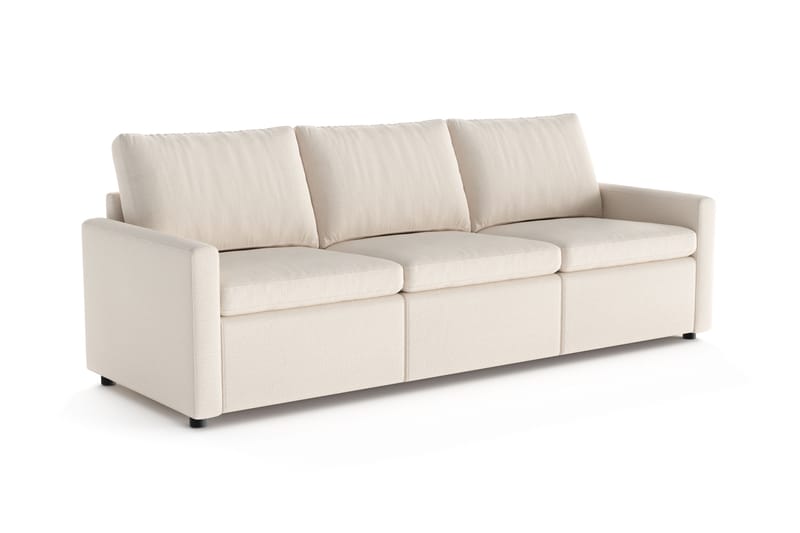 Barsele 3-personers Reclinersofa - Beige - Møbler - Sofaer - Recliner sofaer - 3 personers biograsofa & reclinersofa
