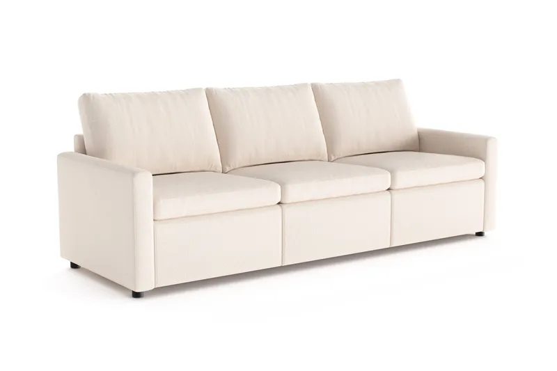 Barsele 3-personers Reclinersofa - Beige - Møbler - Sofaer - Recliner sofaer - 3 personers biograsofa & reclinersofa