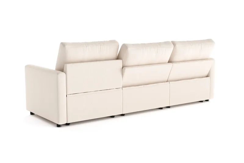 Barsele 3-personers Reclinersofa - Beige - Møbler - Sofaer - Recliner sofaer - 3 personers biograsofa & reclinersofa