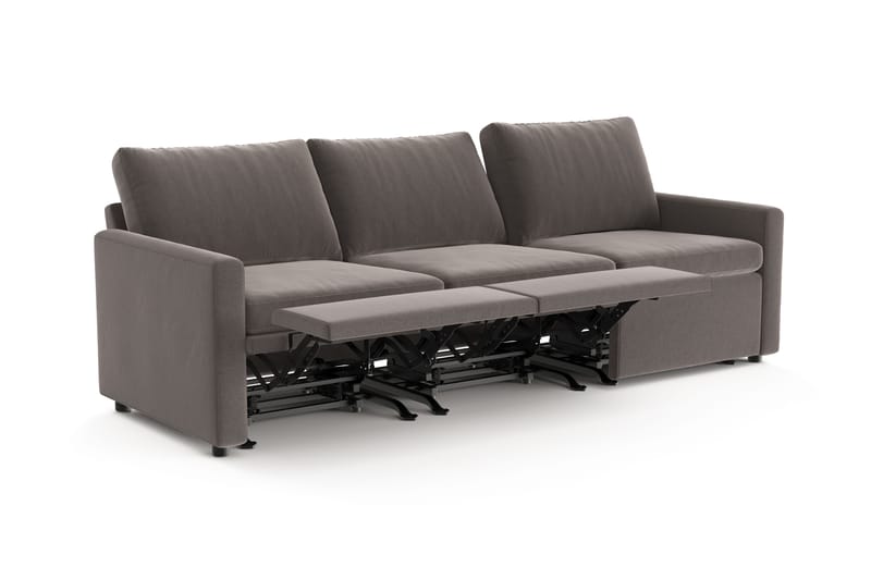 Barsele 3-personers Reclinersofa - Brun - Møbler - Sofaer - Recliner sofaer - 3 personers biograsofa & reclinersofa