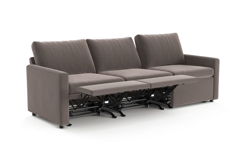 Barsele 3-personers Reclinersofa - Brun - Møbler - Sofaer - Recliner sofaer - 3 personers biograsofa & reclinersofa