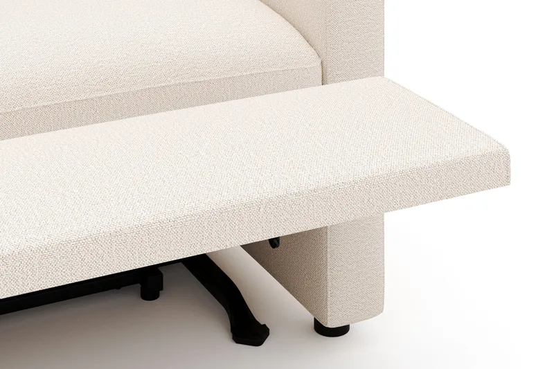 Barsele 3-personers Elektrisk Reclinersofa - Beige - Møbler - Sofaer - Recliner sofaer - 3 personers biograsofa & reclinersofa