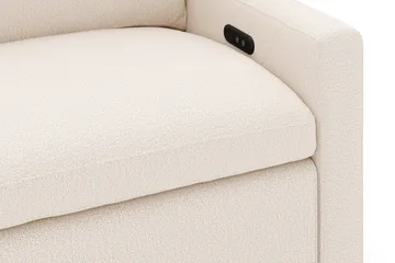 Barsele 3-personers Elektrisk Reclinersofa - Beige - Møbler - Sofaer - Recliner sofaer - 3 personers biograsofa & reclinersofa