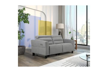 Carpari 2-personers Recliner-sofa 162 cm med Justerbare Nakkestøtter i Stof - Grå - Møbler - Sofaer - Recliner sofaer - 2 personers biografsofa & reclinersofa