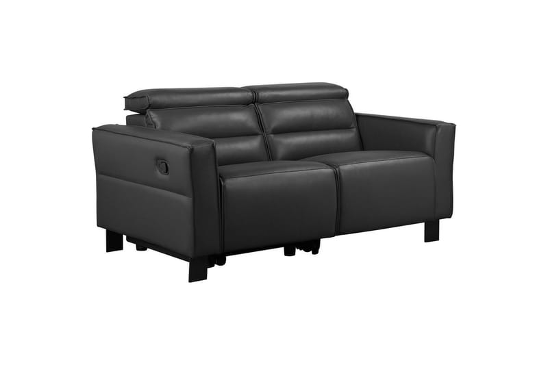 Carpari Dyb 2-personers Biografsofa med Recliner i Kunstlæder - Sort - Møbler - Sofaer - Recliner sofaer - 2 personers biografsofa & reclinersofa