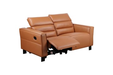 Carpari Dyb 2-personers Biografsofa med Recliner i Stof - Brun - Møbler - Sofaer - Recliner sofaer - 2 personers biografsofa & reclinersofa