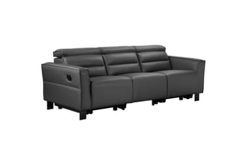 Carpari Dyb 3-personers Biografsofa med Recliner i Stof - Grå - Møbler - Sofaer - Recliner sofaer - 3 personers biograsofa & reclinersofa