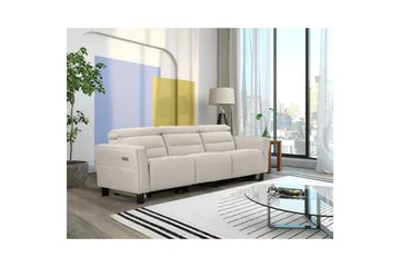 Carpari Reclinersofa 3-sæder - Hvid - Møbler - Sofaer - Recliner sofaer - 3 personers biograsofa & reclinersofa