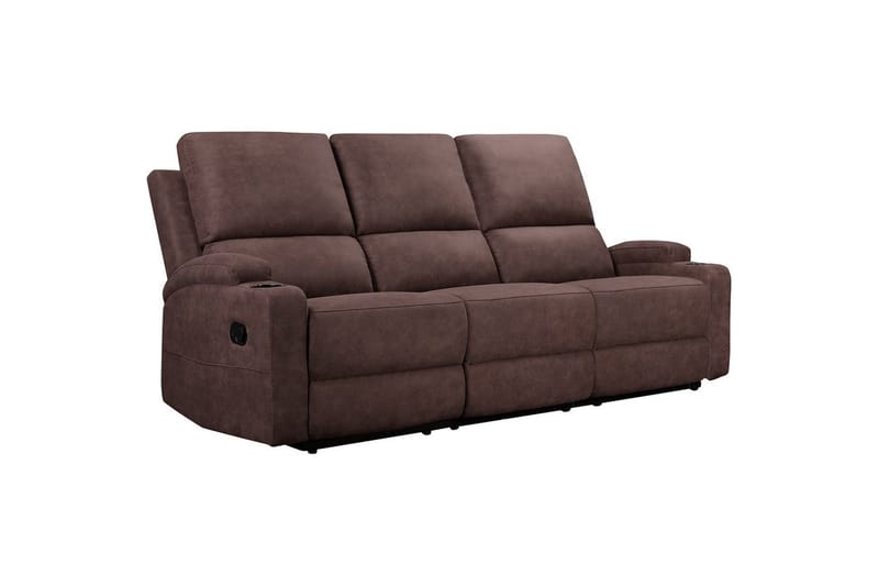 Dallas Reclinersofa 3-sæder - Brun - Møbler - Sofaer - Recliner sofaer - 3 personers biograsofa & reclinersofa