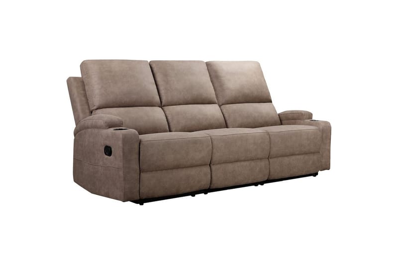 Dallas Reclinersofa 3-sæder - Brun - Møbler - Sofaer - Recliner sofaer - 3 personers biograsofa & reclinersofa