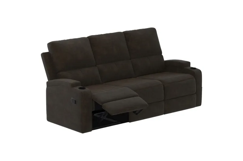 Dallas Reclinersofa 3-sæder - Grå - Møbler - Sofaer - Recliner sofaer - 3 personers biograsofa & reclinersofa
