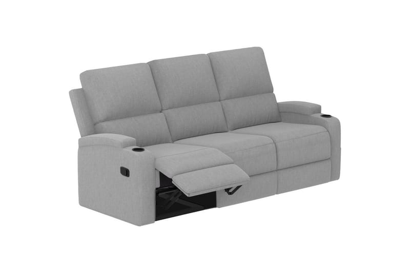 Dallas Reclinersofa 3-sæder - Grå - Møbler - Sofaer - Recliner sofaer - 3 personers biograsofa & reclinersofa