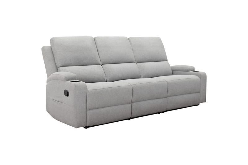 Dallas Reclinersofa 3-sæder - Grå - Møbler - Sofaer - Recliner sofaer - 3 personers biograsofa & reclinersofa