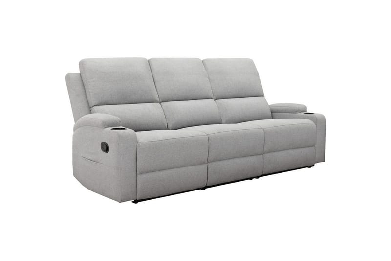 Dallas Reclinersofa 3-sæder - Grå - Møbler - Sofaer - Recliner sofaer - 3 personers biograsofa & reclinersofa